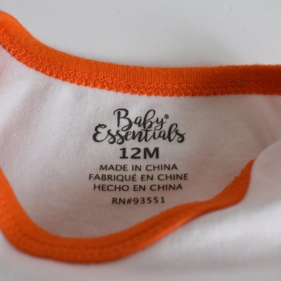 Baby Essentials Embroidered Turkey Stuffed with Cuteness Bodysuit 12 Months - Picture 4 of 4